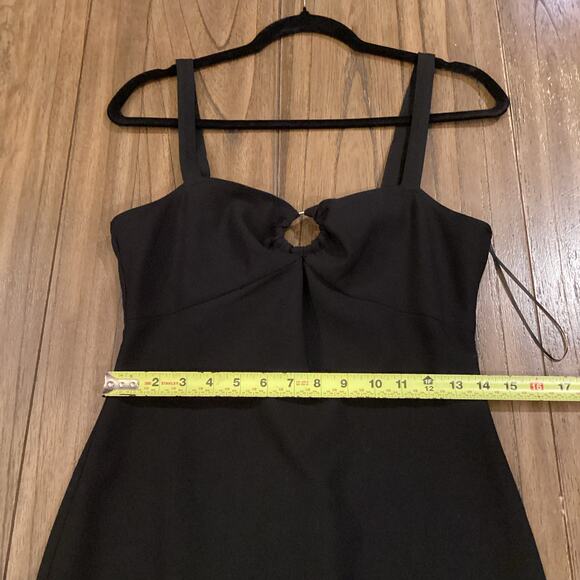 Revolve Likely Tia cutout peplum mermaid black midi bodycon cocktail dress 6 - Picture 5 of 12